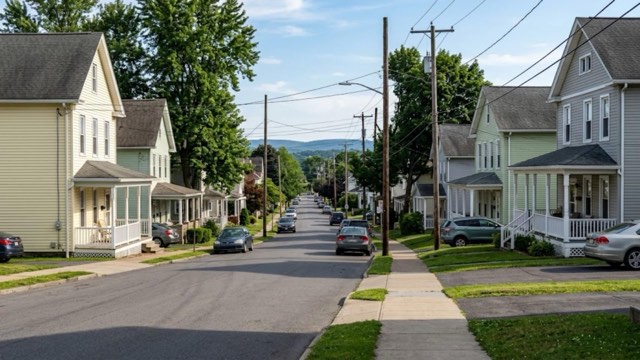 Pittston, Pennsylvania residential neighborhood street